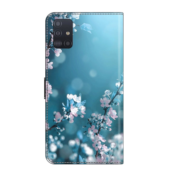 For Samsung Galaxy A71 4G Crystal 3D Shockproof Protective Leather Phone Case(Plum Flower) by buy2fix