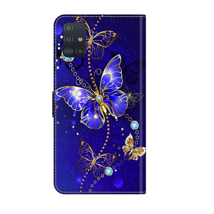 For Samsung Galaxy A71 4G Crystal 3D Shockproof Protective Leather Phone Case(Diamond Butterfly) by buy2fix