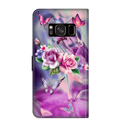 For Samsung Galaxy S8 Crystal 3D Shockproof Protective Leather Phone Case(Butterfly) by buy2fix