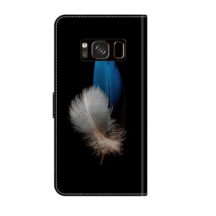 For Samsung Galaxy S8 Crystal 3D Shockproof Protective Leather Phone Case(Two Branches) by buy2fix