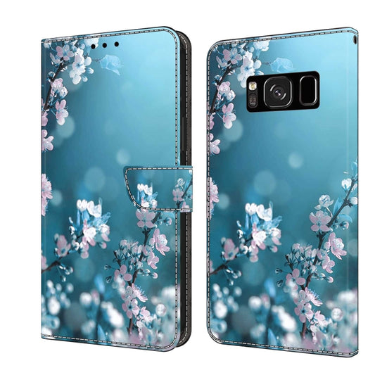 For Samsung Galaxy S8 Crystal 3D Shockproof Protective Leather Phone Case(Plum Flower) - Galaxy Phone Cases by buy2fix | Online Shopping UK | buy2fix
