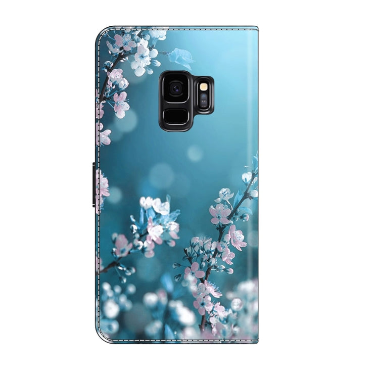 For Samsung Galaxy S9 Crystal 3D Shockproof Protective Leather Phone Case(Plum Flower) by buy2fix