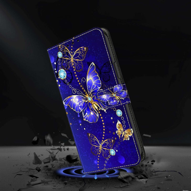 For Samsung Galaxy S9 Crystal 3D Shockproof Protective Leather Phone Case(Diamond Butterfly) by buy2fix