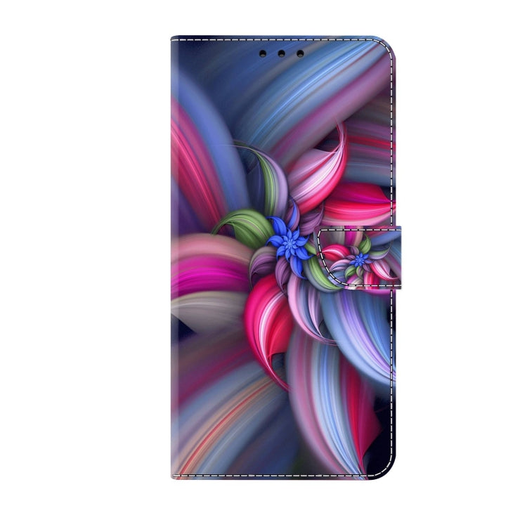 For Samsung Galaxy S9+ Crystal 3D Shockproof Protective Leather Phone Case(Colorful Flower) by buy2fix