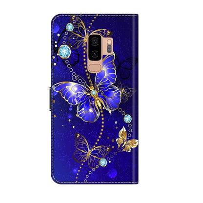 For Samsung Galaxy S9+ Crystal 3D Shockproof Protective Leather Phone Case(Diamond Butterfly) by buy2fix