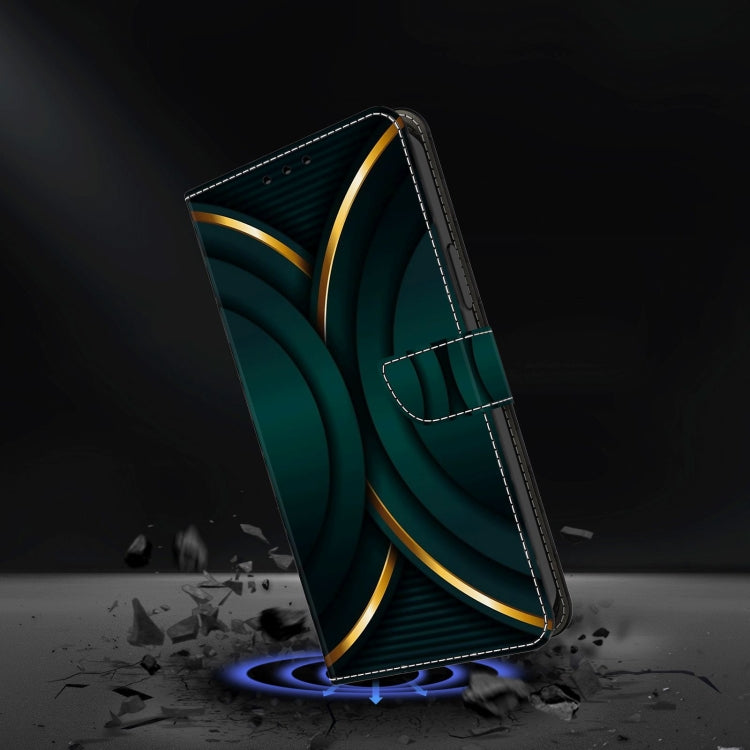 For Samsung Galaxy S10 Crystal 3D Shockproof Protective Leather Phone Case(Gold Outline) by buy2fix