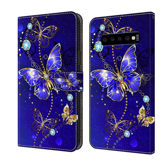 For Samsung Galaxy S10 Crystal 3D Shockproof Protective Leather Phone Case(Diamond Butterfly) - Galaxy Phone Cases by buy2fix | Online Shopping UK | buy2fix