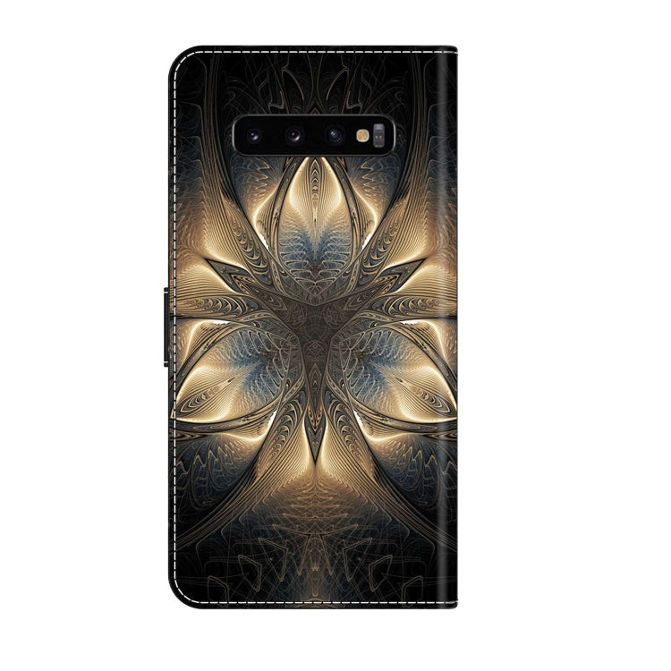 For Samsung Galaxy S10+ Crystal 3D Shockproof Protective Leather Phone Case(Luminous Building) by buy2fix