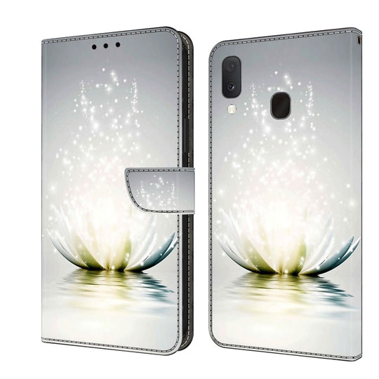 For Samsung Galaxy S10e Crystal 3D Shockproof Protective Leather Phone Case(Light Lotus)