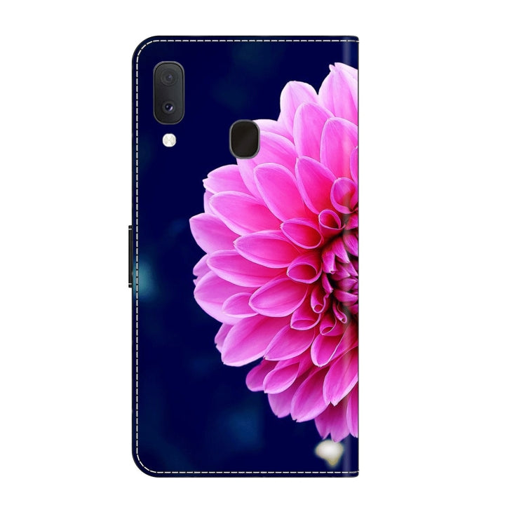 For Samsung Galaxy S10e Crystal 3D Shockproof Protective Leather Phone Case(Pink Petals) by buy2fix