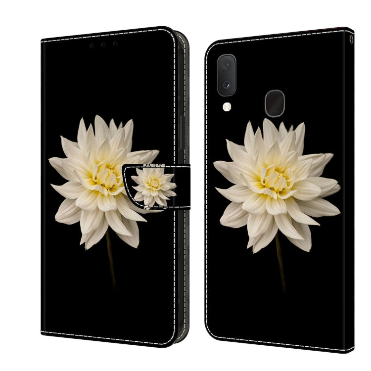 For Samsung Galaxy S10e Crystal 3D Shockproof Protective Leather Phone Case(White Flower) by buy2fix
