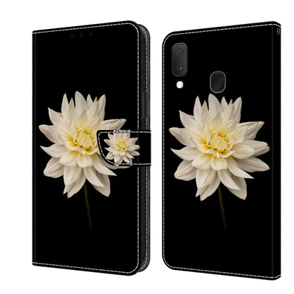 For Samsung Galaxy S10e Crystal 3D Shockproof Protective Leather Phone Case(White Flower) by buy2fix