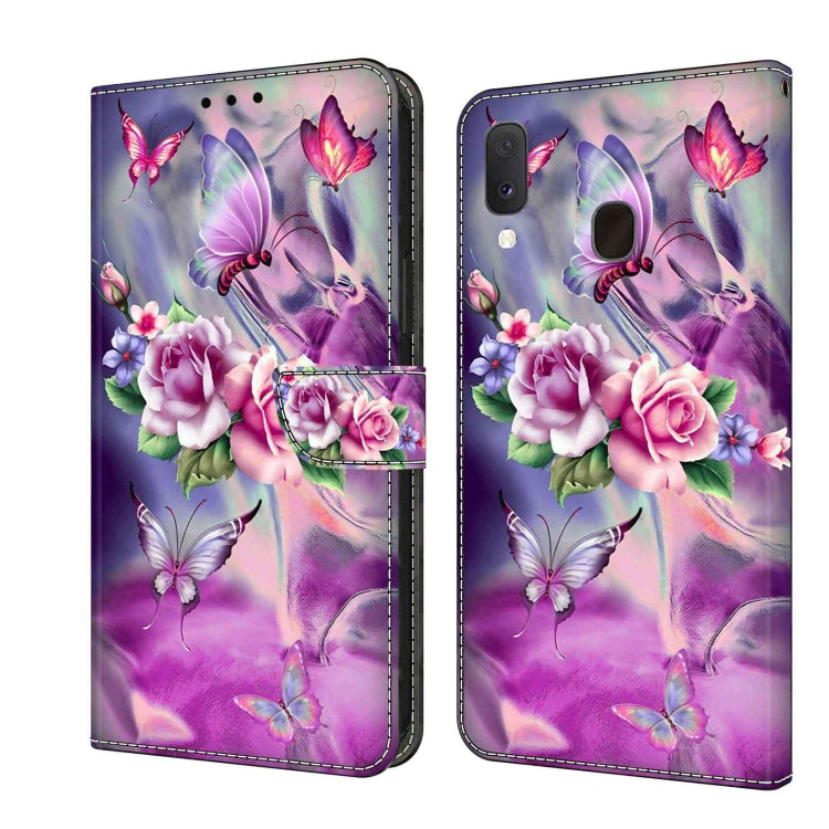 For Samsung Galaxy S10e Crystal 3D Shockproof Protective Leather Phone Case(Butterfly) by buy2fix