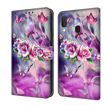 For Samsung Galaxy S10e Crystal 3D Shockproof Protective Leather Phone Case(Butterfly) by buy2fix