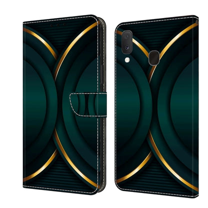 For Samsung Galaxy S10e Crystal 3D Shockproof Protective Leather Phone Case(Gold Outline) by buy2fix