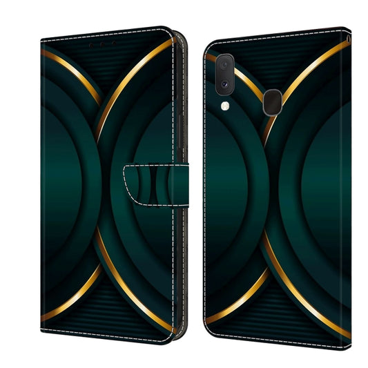 For Samsung Galaxy S10e Crystal 3D Shockproof Protective Leather Phone Case(Gold Outline) by buy2fix