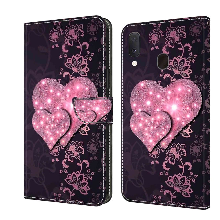 For Samsung Galaxy S10e Crystal 3D Shockproof Protective Leather Phone Case(Lace Love) by buy2fix