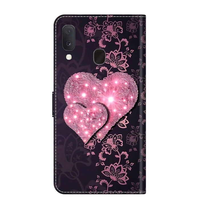 For Samsung Galaxy S10e Crystal 3D Shockproof Protective Leather Phone Case(Lace Love) by buy2fix