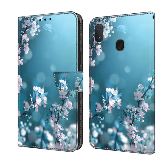 For Samsung Galaxy S10e Crystal 3D Shockproof Protective Leather Phone Case(Plum Flower) by buy2fix