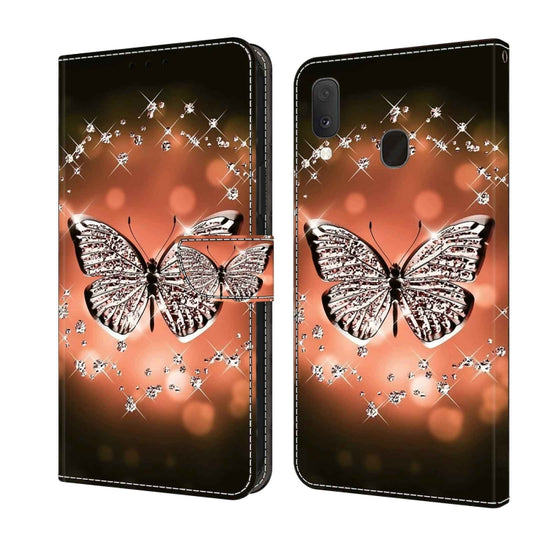 For Samsung Galaxy S10e Crystal 3D Shockproof Protective Leather Phone Case(Crystal Butterfly) by buy2fix