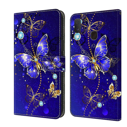 For Samsung Galaxy S10e Crystal 3D Shockproof Protective Leather Phone Case(Diamond Butterfly) by buy2fix