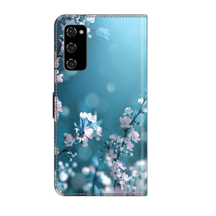 For Samsung Galaxy S20 FE Crystal 3D Shockproof Protective Leather Phone Case(Plum Flower) by buy2fix
