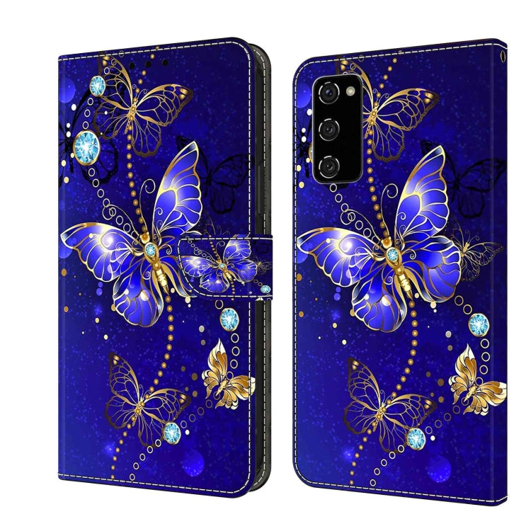 For Samsung Galaxy S20 FE Crystal 3D Shockproof Protective Leather Phone Case(Diamond Butterfly) by buy2fix