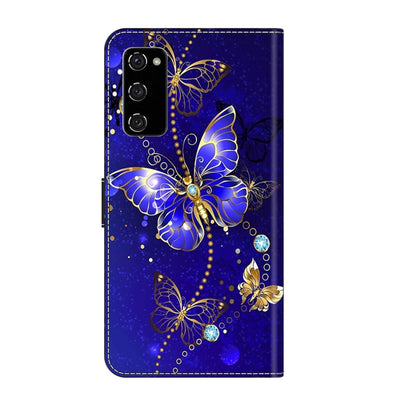 For Samsung Galaxy S20 FE Crystal 3D Shockproof Protective Leather Phone Case(Diamond Butterfly) by buy2fix