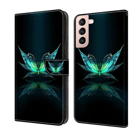 For Samsung Galaxy S21 Crystal 3D Shockproof Protective Leather Phone Case(Reflection Dutterfly) - Galaxy S21 5G Cases by buy2fix | Online Shopping UK | buy2fix