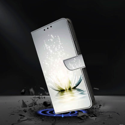 For Samsung Galaxy S21 Crystal 3D Shockproof Protective Leather Phone Case(Light Lotus) - Galaxy S21 5G Cases by buy2fix | Online Shopping UK | buy2fix