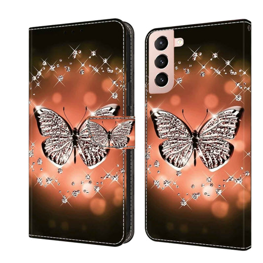 For Samsung Galaxy S21 Crystal 3D Shockproof Protective Leather Phone Case(Crystal Butterfly) - Galaxy S21 5G Cases by buy2fix | Online Shopping UK | buy2fix