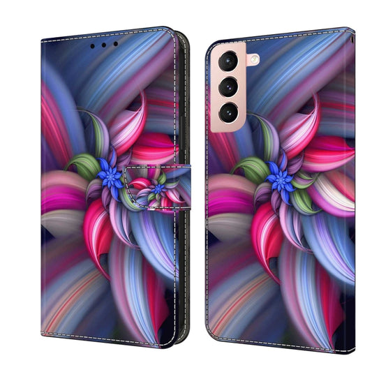 For Samsung Galaxy S21 Crystal 3D Shockproof Protective Leather Phone Case(Colorful Flower) - Galaxy S21 5G Cases by buy2fix | Online Shopping UK | buy2fix