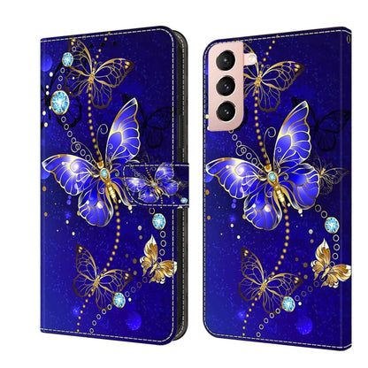 For Samsung Galaxy S21 Crystal 3D Shockproof Protective Leather Phone Case(Diamond Butterfly) - Galaxy S21 5G Cases by buy2fix | Online Shopping UK | buy2fix