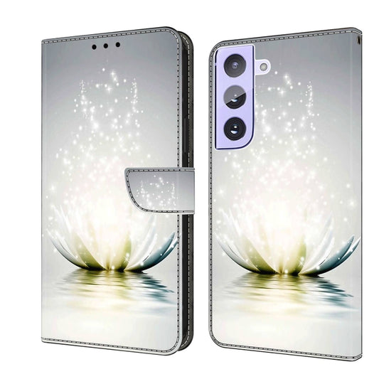 For Samsung Galaxy S21+ Crystal 3D Shockproof Protective Leather Phone Case(Light Lotus) - Galaxy S21+ 5G Cases by buy2fix | Online Shopping UK | buy2fix