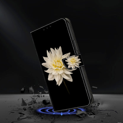 For Samsung Galaxy S21+ Crystal 3D Shockproof Protective Leather Phone Case(White Flower) - Galaxy S21+ 5G Cases by buy2fix | Online Shopping UK | buy2fix