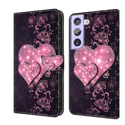 For Samsung Galaxy S21+ Crystal 3D Shockproof Protective Leather Phone Case(Lace Love) - Galaxy S21+ 5G Cases by buy2fix | Online Shopping UK | buy2fix