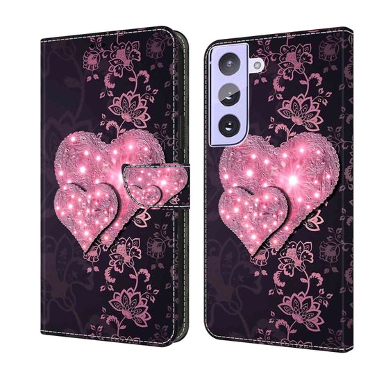 For Samsung Galaxy S21+ Crystal 3D Shockproof Protective Leather Phone Case(Lace Love) - Galaxy S21+ 5G Cases by buy2fix | Online Shopping UK | buy2fix