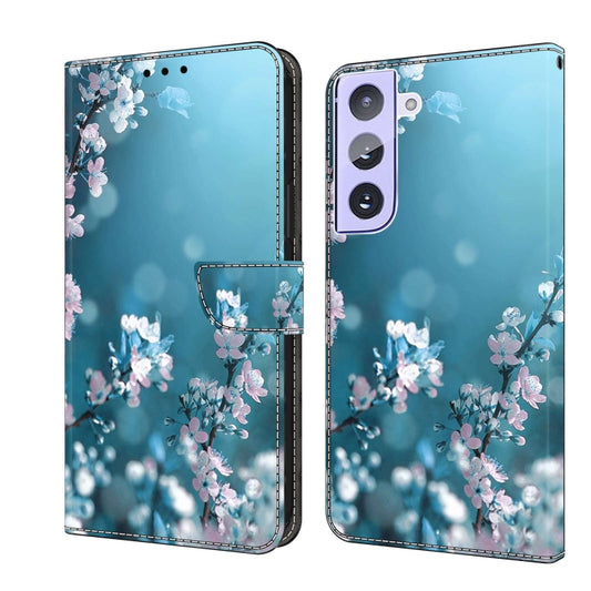 For Samsung Galaxy S21+ Crystal 3D Shockproof Protective Leather Phone Case(Plum Flower) - Galaxy S21+ 5G Cases by buy2fix | Online Shopping UK | buy2fix
