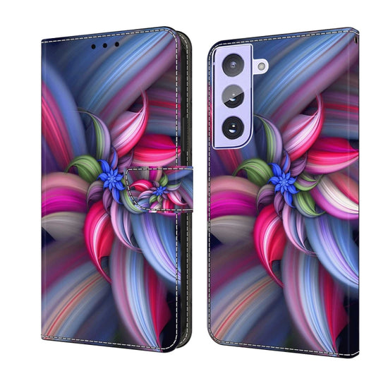 For Samsung Galaxy S21+ Crystal 3D Shockproof Protective Leather Phone Case(Colorful Flower) - Galaxy S21+ 5G Cases by buy2fix | Online Shopping UK | buy2fix