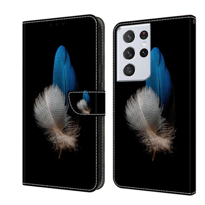 For Samsung Galaxy S21 Ultra Crystal 3D Shockproof Protective Leather Phone Case(Two Branches) - Galaxy S21 Ultra 5G Cases by buy2fix | Online Shopping UK | buy2fix
