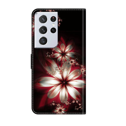 For Samsung Galaxy S21 Ultra Crystal 3D Shockproof Protective Leather Phone Case(Fantastic Flower) - Galaxy S21 Ultra 5G Cases by buy2fix | Online Shopping UK | buy2fix