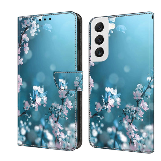 For Samsung Galaxy S22 Crystal 3D Shockproof Protective Leather Phone Case(Plum Flower) - Galaxy S22 5G Cases by buy2fix | Online Shopping UK | buy2fix