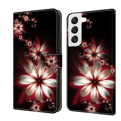 For Samsung Galaxy S22 Crystal 3D Shockproof Protective Leather Phone Case(Fantastic Flower) - Galaxy S22 5G Cases by buy2fix | Online Shopping UK | buy2fix