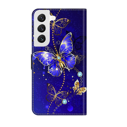 For Samsung Galaxy S22 Crystal 3D Shockproof Protective Leather Phone Case(Diamond Butterfly) - Galaxy S22 5G Cases by buy2fix | Online Shopping UK | buy2fix