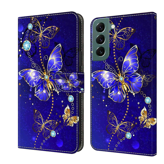 For Samsung Galaxy S22+ Crystal 3D Shockproof Protective Leather Phone Case(Diamond Butterfly) - Galaxy S22+ 5G Cases by buy2fix | Online Shopping UK | buy2fix