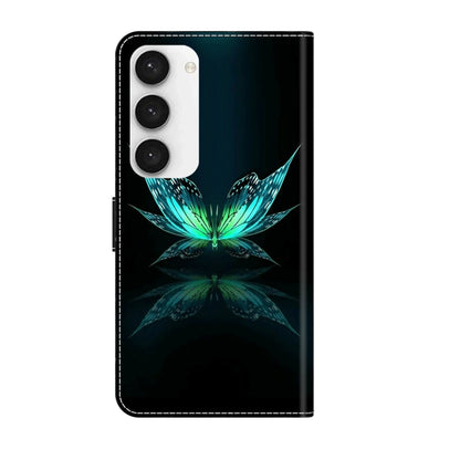 For Samsung Galaxy S23 Crystal 3D Shockproof Protective Leather Phone Case(Reflection Dutterfly) - Galaxy S23 5G Cases by buy2fix | Online Shopping UK | buy2fix