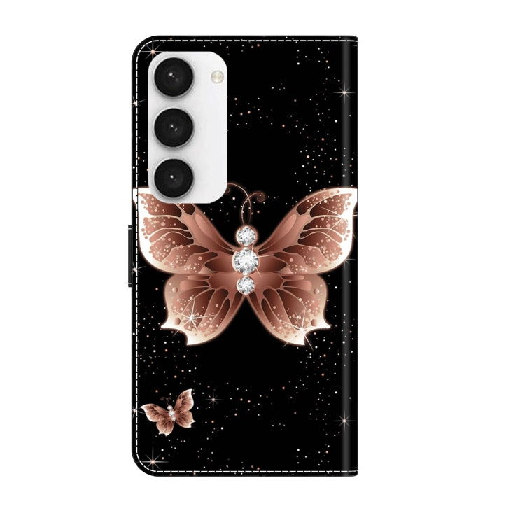 For Samsung Galaxy S23 Crystal 3D Shockproof Protective Leather Phone Case(Pink Diamond Butterfly) - Galaxy S23 5G Cases by buy2fix | Online Shopping UK | buy2fix