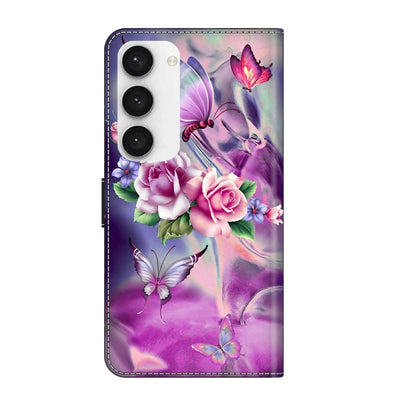 For Samsung Galaxy S23 Crystal 3D Shockproof Protective Leather Phone Case(Butterfly) - Galaxy S23 5G Cases by buy2fix | Online Shopping UK | buy2fix