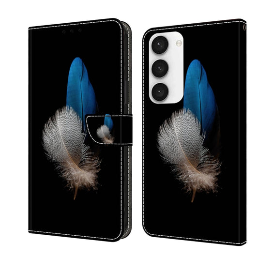 For Samsung Galaxy S23 Crystal 3D Shockproof Protective Leather Phone Case(Two Branches) - Galaxy S23 5G Cases by buy2fix | Online Shopping UK | buy2fix