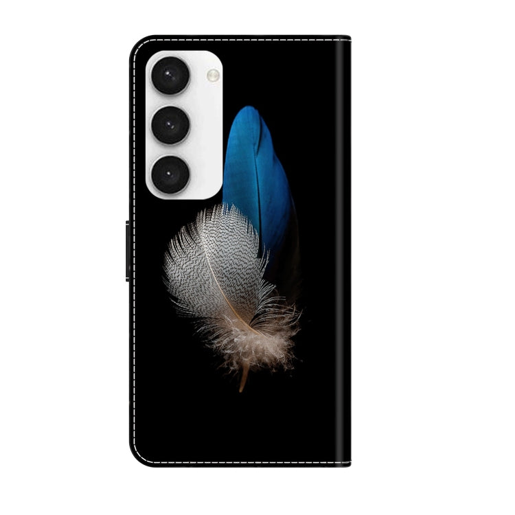 For Samsung Galaxy S23 Crystal 3D Shockproof Protective Leather Phone Case(Two Branches) - Galaxy S23 5G Cases by buy2fix | Online Shopping UK | buy2fix